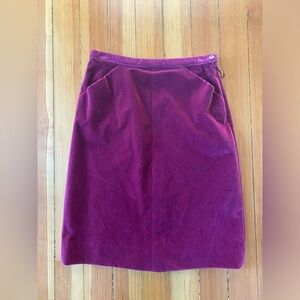 MaxMara Purple Corduroy Pencil mini skirt retro